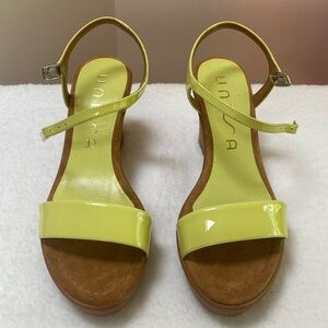 Unisa wedge sandal Rita Yellow Suede